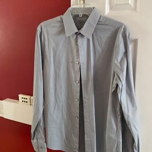 Calvin Klein medium grey, dress shirt slim, 15-15 1/2, 34/35